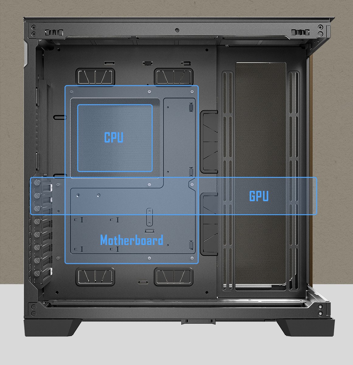 Antec C Wood Fans Not Included Wooden Front Panel Dual Chamber